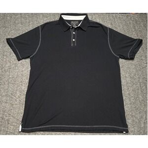 Jos A Bank Shirt Mens Large Black Tailored Fit Traveler Tech Golf Polo